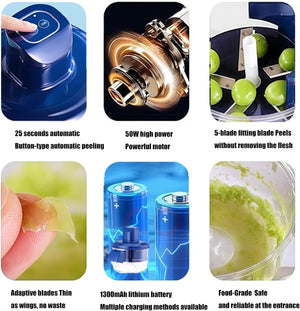 Electric Fruit & Vegetable Peeler Machine – Automatic Rechargeable Fruit Peeling Tool