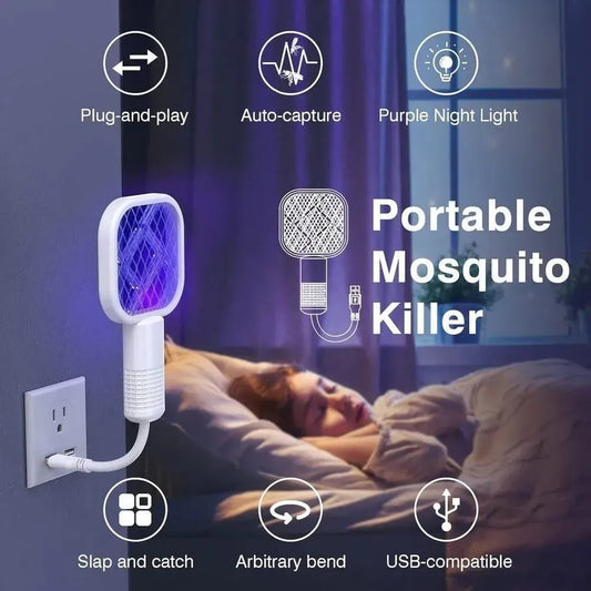 Portable Mosquito Killer with Purple Night Light & USB Compatibility